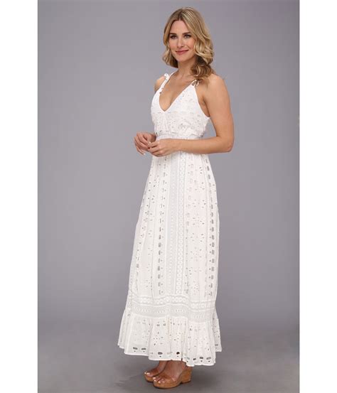 michael kors baumwollkleid weiss|Michael Kors maxi dress.